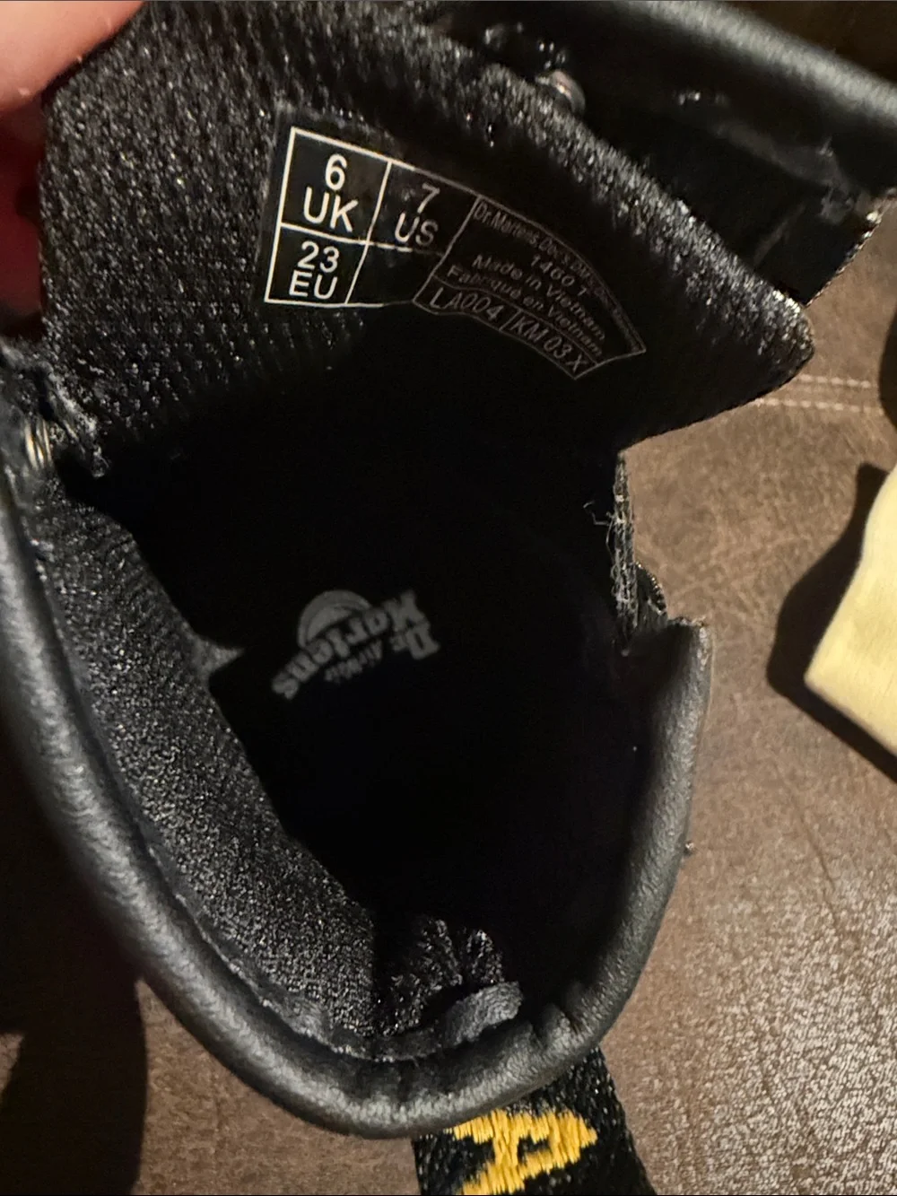 NWOT Dr. Martens Black Boots With Flowers